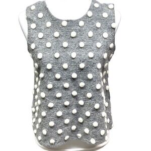 K By Kersh Textured Pom Pom Wool Blouse
